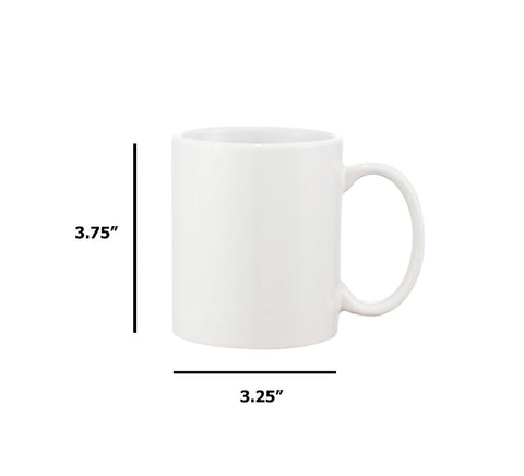 Standard 11oz Ceramic White Mug
